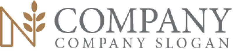 画像7: 葉・枝・N・アルファベット・ロゴ・マークデザイン1122 (7)