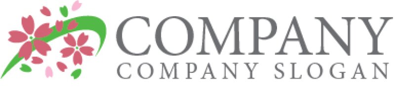 画像7: 桜・曲線・ロゴ・マークデザイン1149 (7)