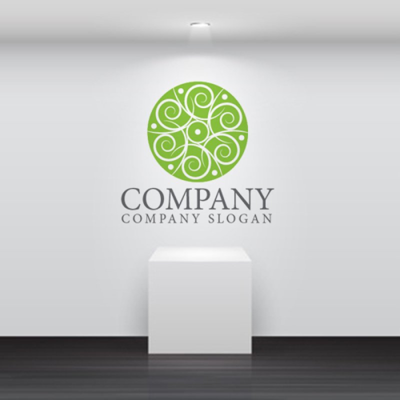 画像5: 葉・輪・つる・曲線・ロゴ・マークデザイン1154 (5)