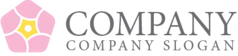 画像7: 花・五角形・ロゴ・マークデザイン1157 (7)