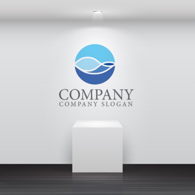 画像5: 水・波・輪・ロゴ・マークデザイン1172 (5)