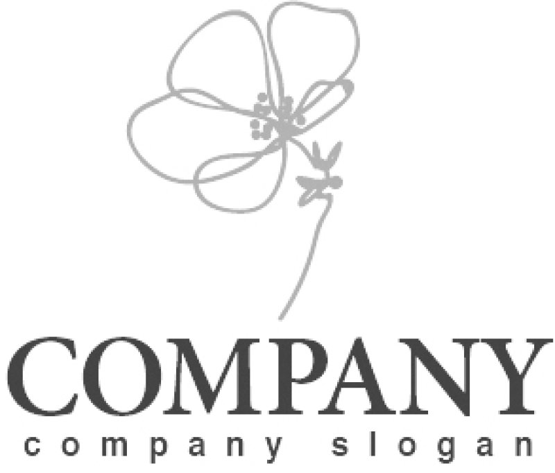 画像6: 花・スミレ・線画・ロゴ・マークデザイン1174 (6)