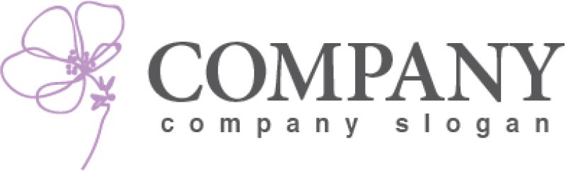 画像7: 花・スミレ・線画・ロゴ・マークデザイン1174 (7)