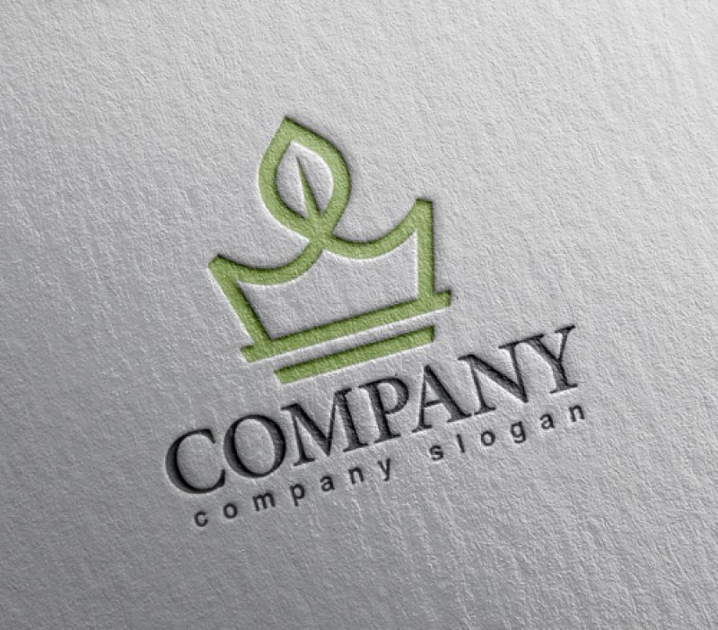 画像2: 葉・王冠・キング・ロゴ・マークデザイン1177 (2)