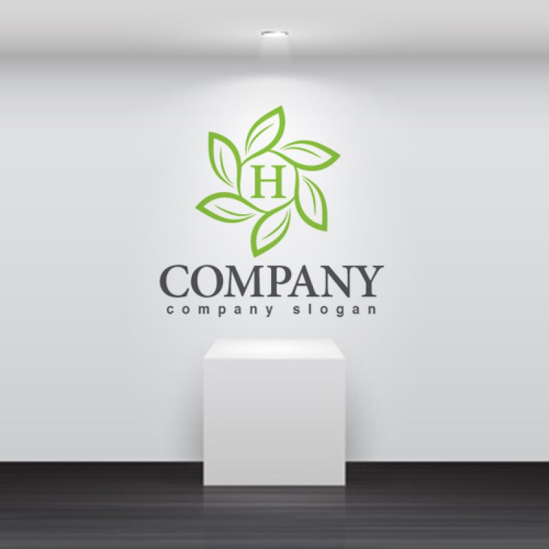 画像5: 葉・輪・H・ロゴ・マークデザイン1190 (5)