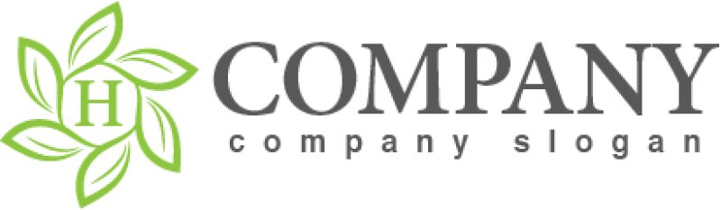 画像7: 葉・輪・H・ロゴ・マークデザイン1190 (7)