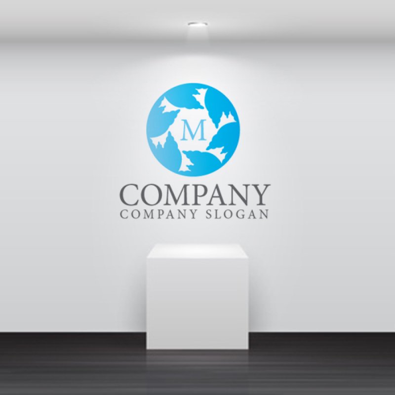 画像5: 波・輪・M・アルファベット・ロゴ・マークデザイン1194 (5)