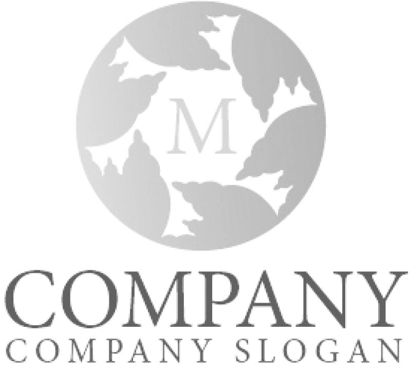 画像6: 波・輪・M・アルファベット・ロゴ・マークデザイン1194 (6)