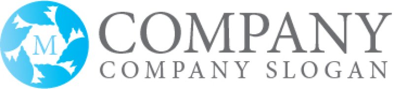 画像7: 波・輪・M・アルファベット・ロゴ・マークデザイン1194 (7)