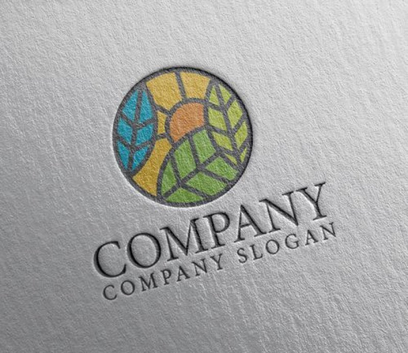 画像2: 葉・輪・太陽・ロゴ・マークデザイン1241 (2)