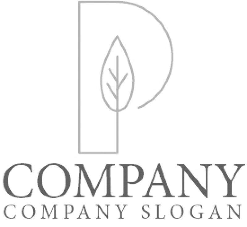 画像6: 葉・P・アルファベット・ロゴ・マークデザイン1245 (6)