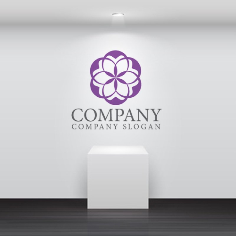 画像5: 花・輪・紋・ロゴ・マークデザイン1255 (5)