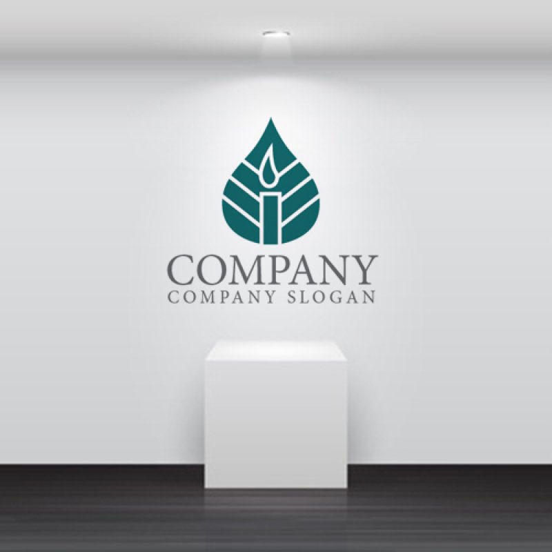 画像5: 葉・ロウソク・ロゴ・マークデザイン1261 (5)