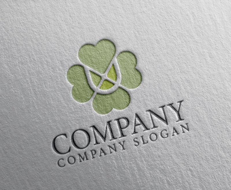 画像2: 葉・U・四つ葉・アルファベット・ロゴ・マークデザイン1267 (2)