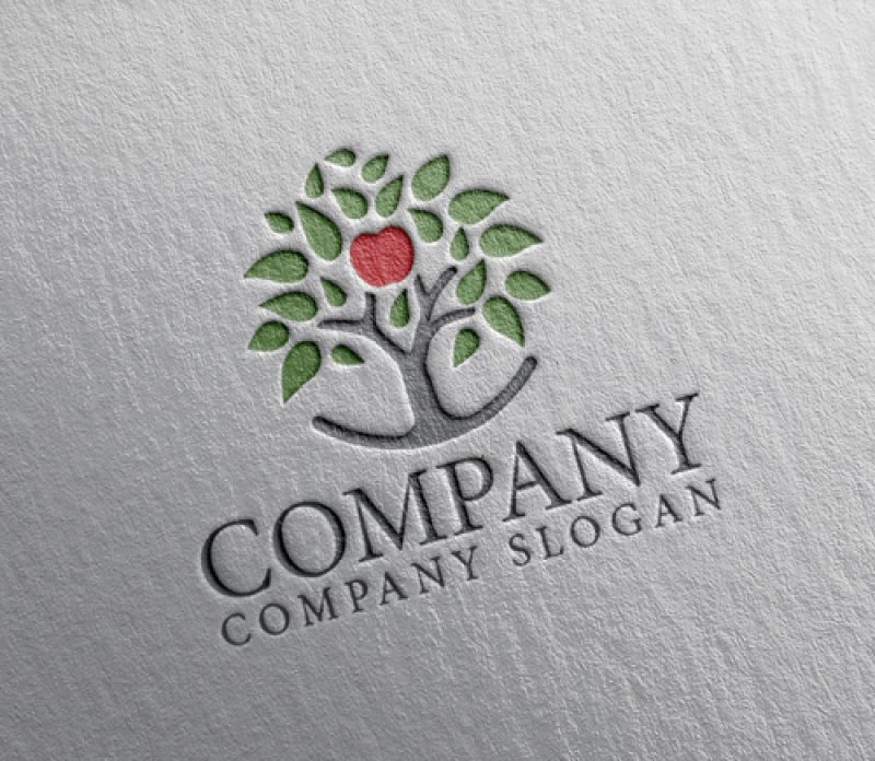 画像2: 木・りんご・輪・ロゴ・マークデザイン1268 (2)
