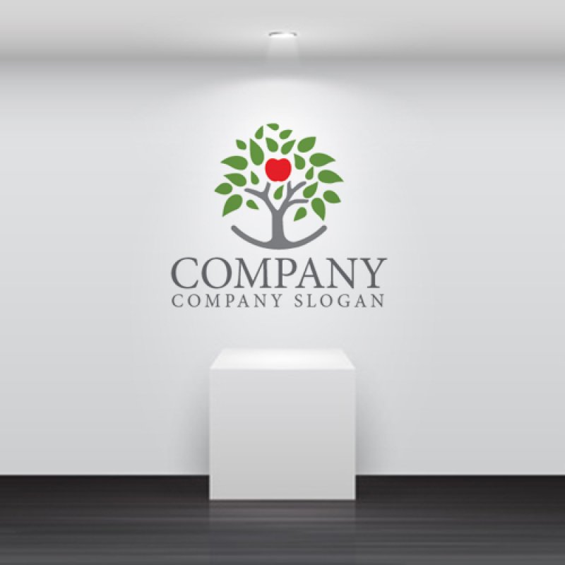 画像5: 木・りんご・輪・ロゴ・マークデザイン1268 (5)