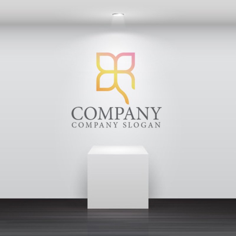 画像5: 四つ葉・B・R・グラデーション・ロゴ・マークデザイン1271 (5)