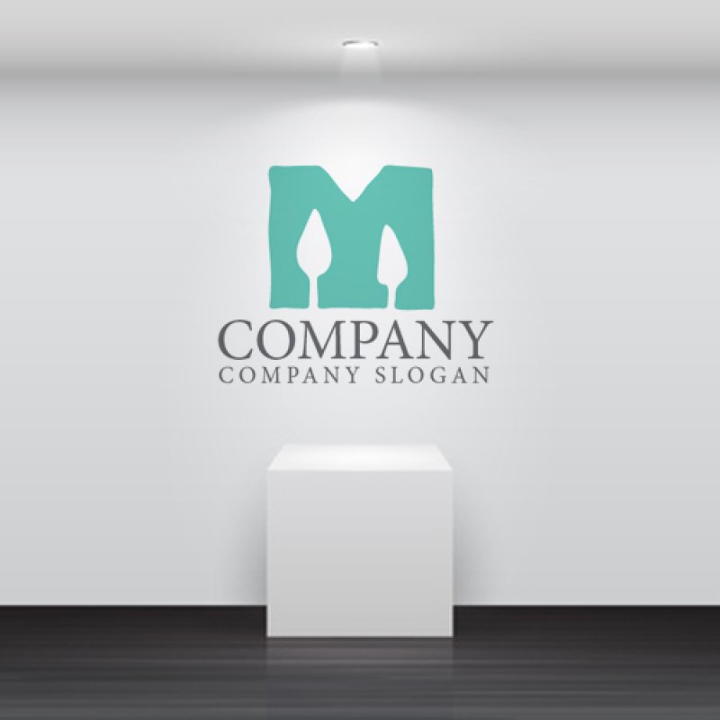 画像5: 木・M・アルファベット・ロゴ・マークデザイン1273 (5)