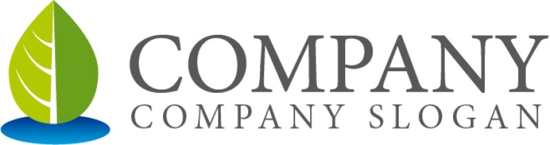 画像2: 葉・水ロゴ・マークデザイン127 (2)