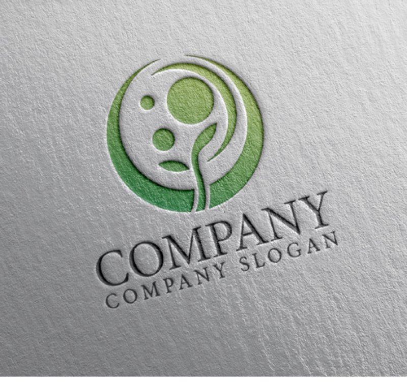 画像2: 輪・葉・成長・グラデーション・ロゴ・マークデザイン1281 (2)