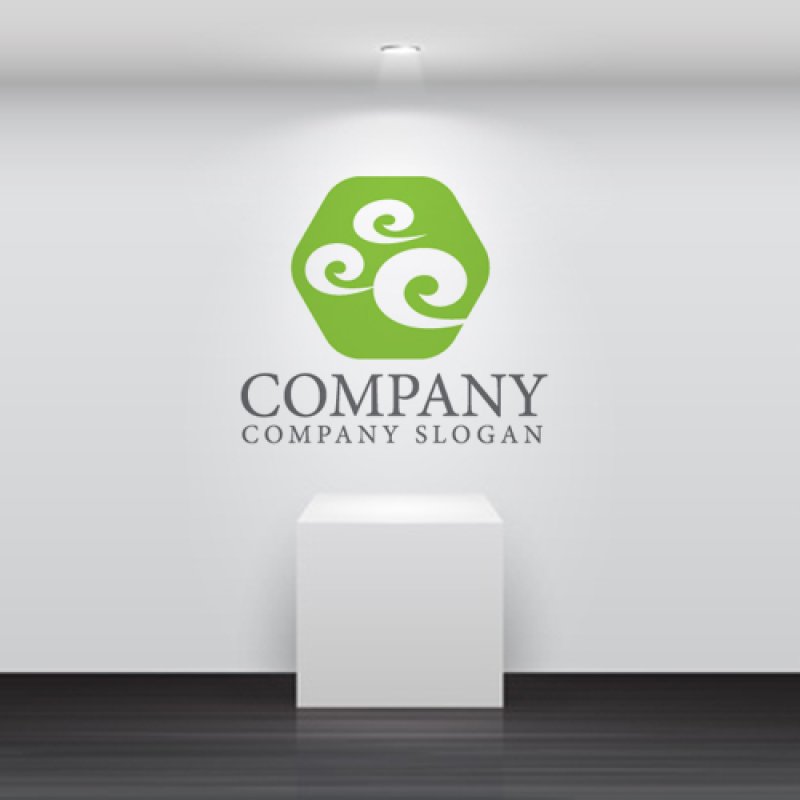 画像5: 六角形・渦・風・ロゴ・マークデザイン1293 (5)