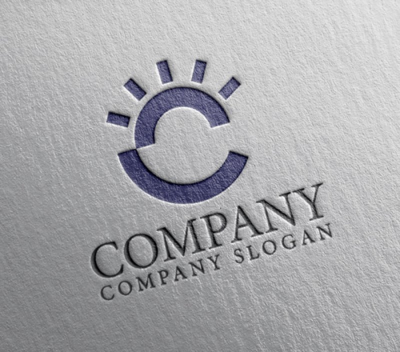 画像2: C・太陽・アルファベット・ロゴ・マークデザイン1294 (2)