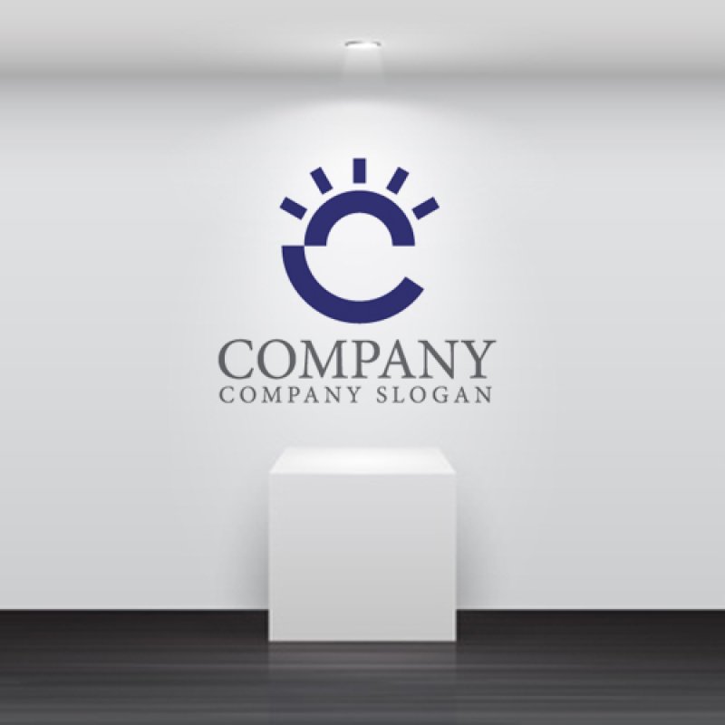 画像5: C・太陽・アルファベット・ロゴ・マークデザイン1294 (5)