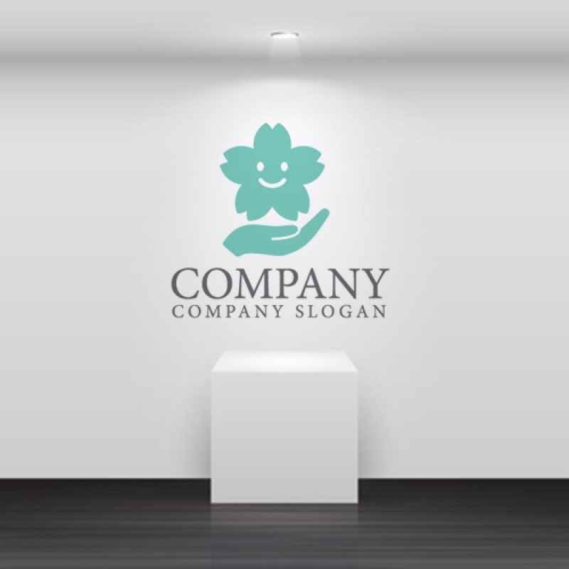 画像5: 花・サクラ・笑顔・手・ケアサービス・ロゴ・マークデザイン1295 (5)