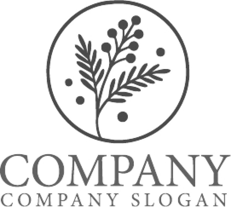 画像6: ミモザ・輪・花・ロゴ・マークデザイン1296 (6)