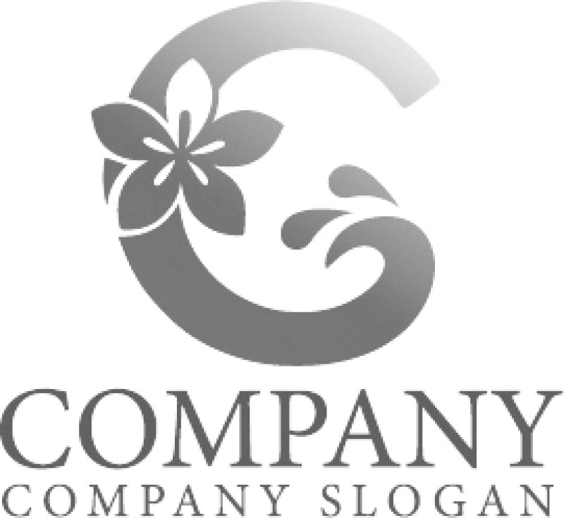 画像6: 花・プルメリア・ハワイ・波・C・グラデーション・ロゴ・マークデザイン1297 (6)