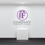 画像5: 藤・F・輪・アルファベット・ロゴ・マークデザイン1299 (5)