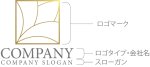 画像10: 花・四角・アイリス・曲線・L・グラデーション・ロゴ・マークデザイン1300 (10)