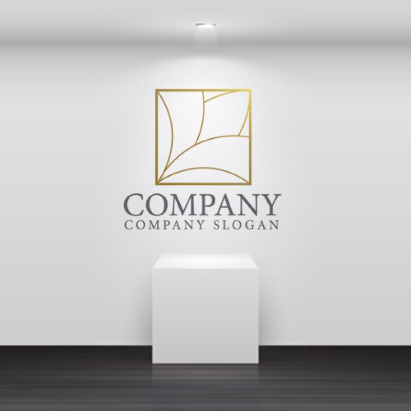 画像5: 花・四角・アイリス・曲線・L・グラデーション・ロゴ・マークデザイン1300 (5)