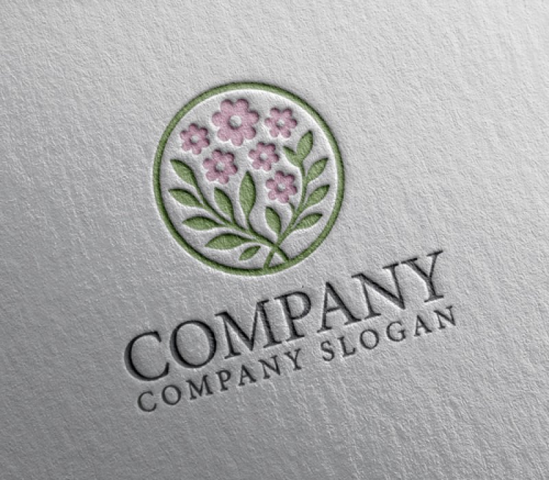 画像2: 花・輪・葉・ロゴ・マークデザイン1306 (2)