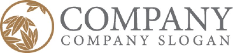 画像7:  笹・葉・輪・和風・ロゴ・マークデザイン1311 (7)