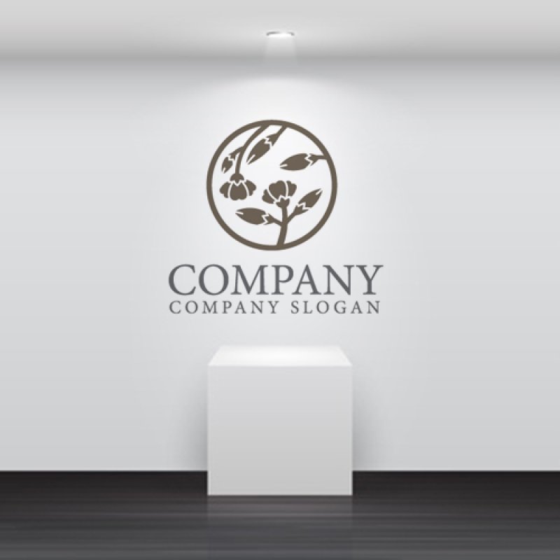 画像5: 花・輪・和風・つぼみ・ロゴ・マークデザイン1313 (5)