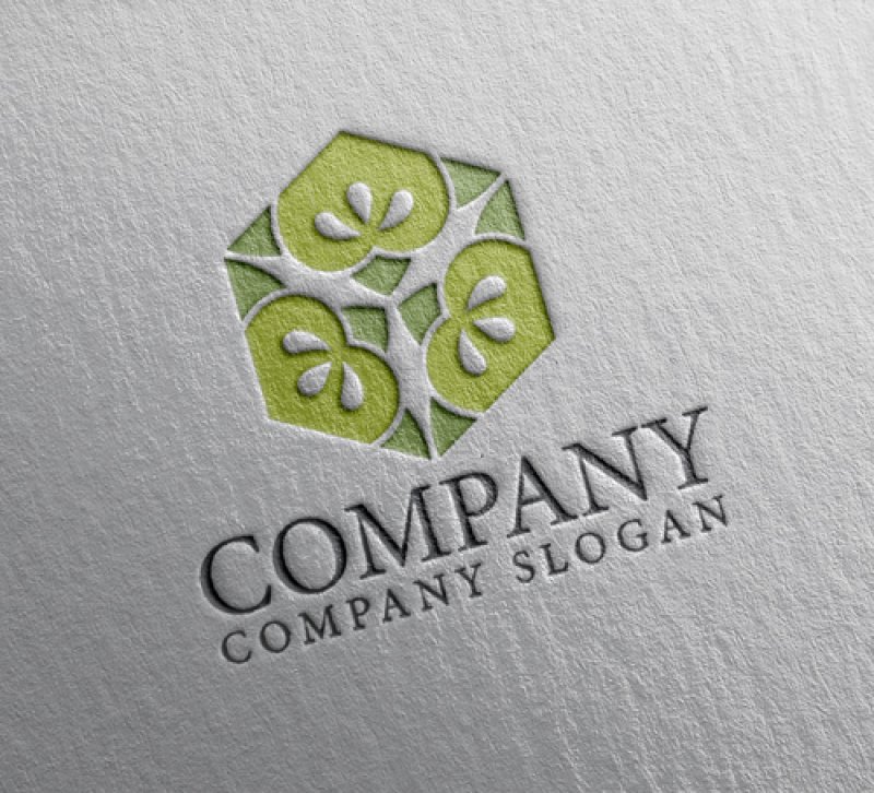 画像2: 花・つぼみ・葉・六角形・ロゴ・マークデザイン1316 (2)