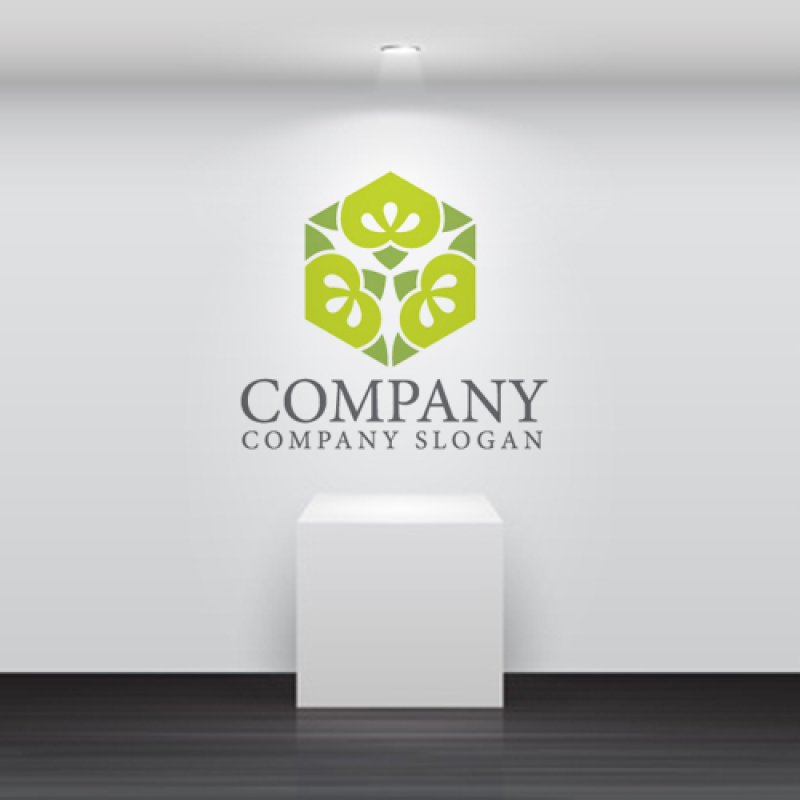 画像5: 花・つぼみ・葉・六角形・ロゴ・マークデザイン1316 (5)