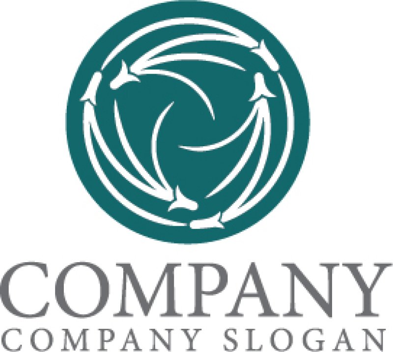 画像1: 松葉・輪・和風・ロゴ・マークデザイン1337 (1)