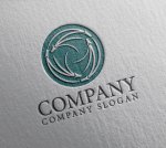 画像2: 松葉・輪・和風・ロゴ・マークデザイン1337 (2)