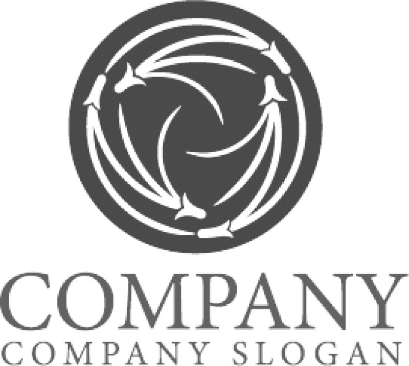 画像6: 松葉・輪・和風・ロゴ・マークデザイン1337 (6)