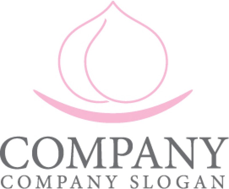 画像1: もも・皿・果物・ロゴ・マークデザイン1342 (1)