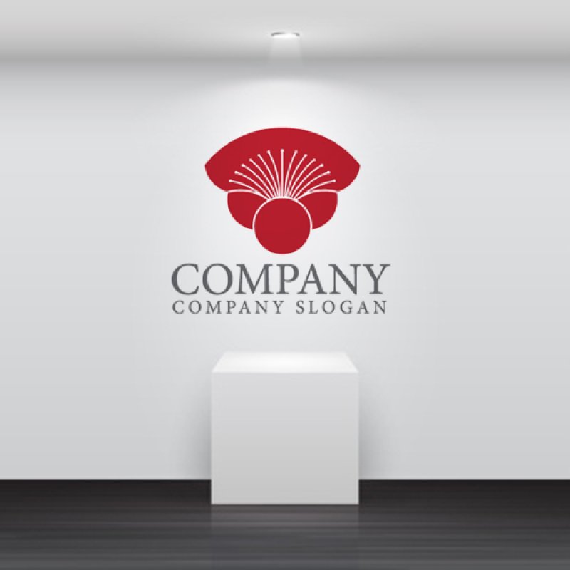 画像5: 花・椿・和・ロゴ・マークデザイン1343 (5)