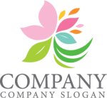 画像1: 花・風・葉・優しさ・ロゴ・マークデザイン1349 (1)