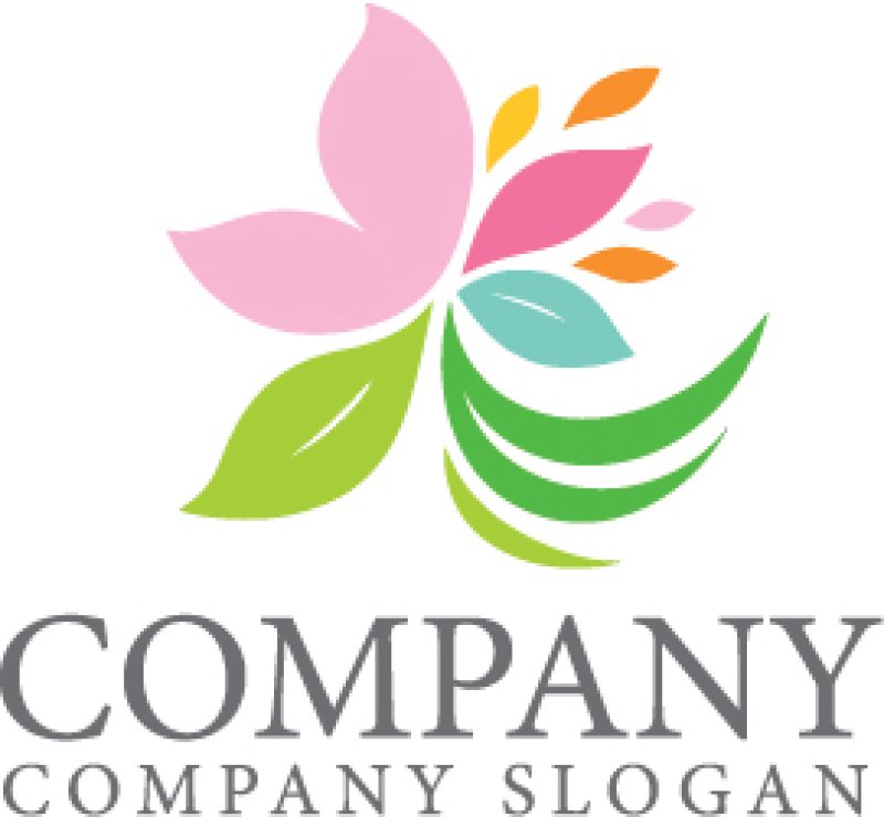 画像1: 花・風・葉・優しさ・ロゴ・マークデザイン1349 (1)