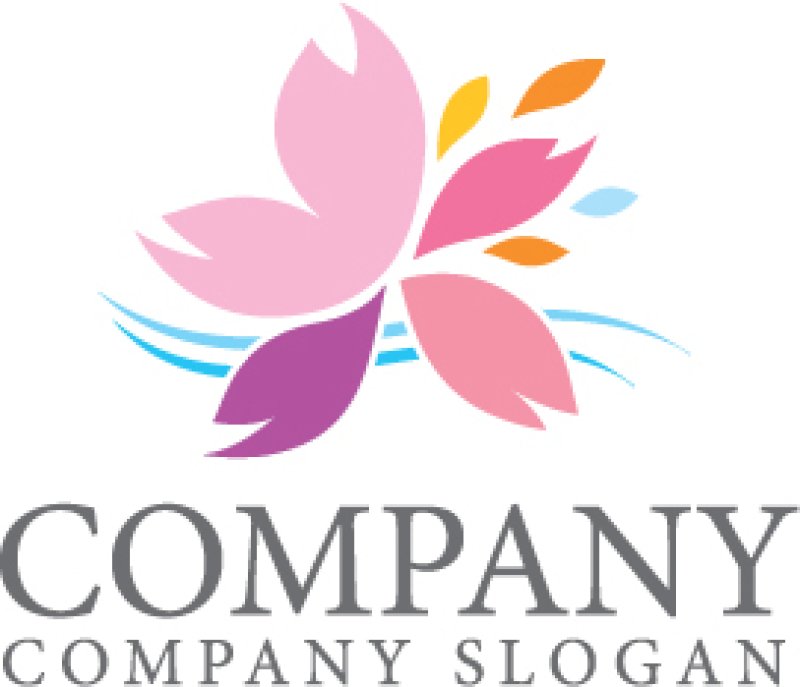 画像1: 花・風・さくら・優しさ・ロゴ・マークデザイン1350 (1)