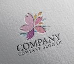 画像2: 花・風・さくら・優しさ・ロゴ・マークデザイン1350 (2)