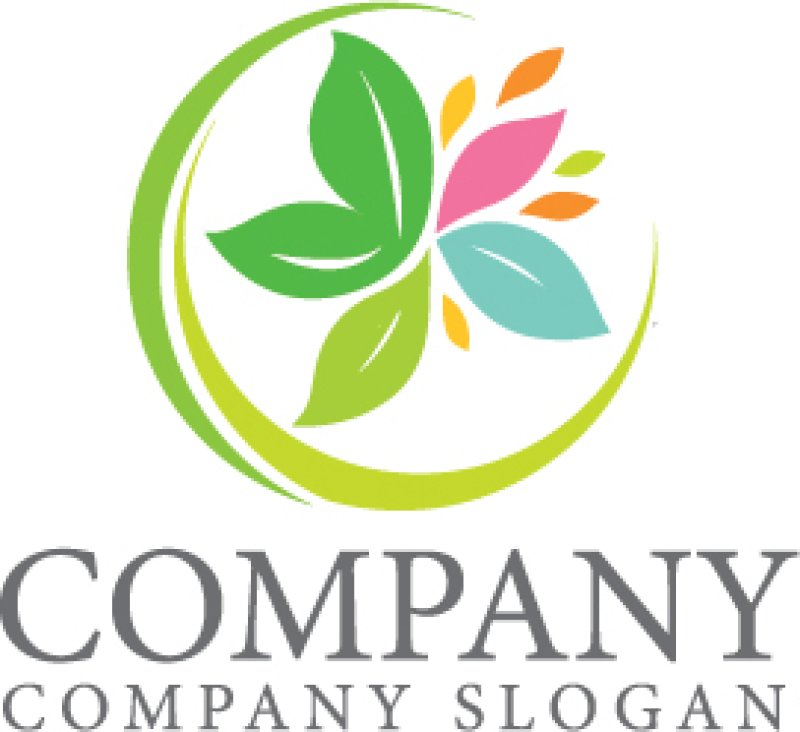 画像1: 花・輪・葉・優しさ・ロゴ・マークデザイン1351 (1)