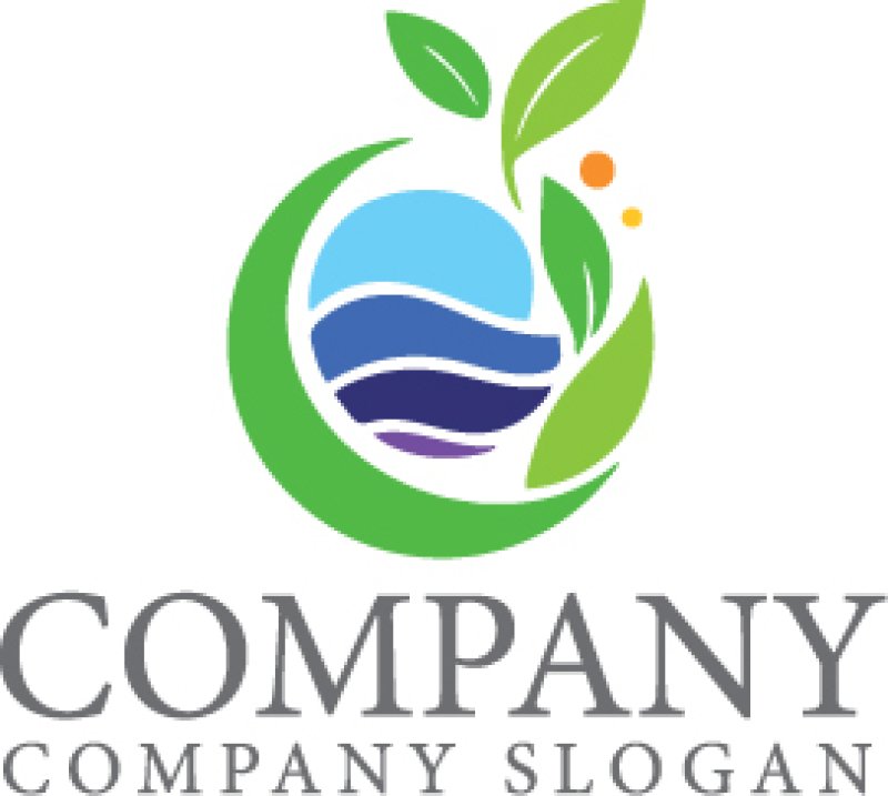 画像1: 葉・輪・地球・波・ロゴ・マークデザイン1352 (1)