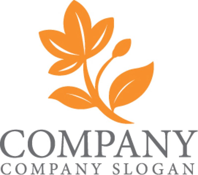 画像1: 葉・花・和風・ロゴ・マークデザイン1353 (1)